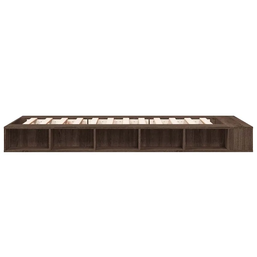 Cadre de lit sans matelas chêne marron 90x190 cm - 5