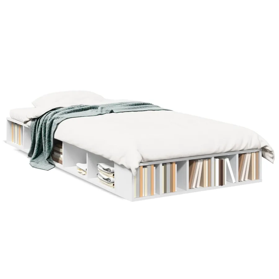 Cadre de lit sans matelas blanc 90x190 cm - 2