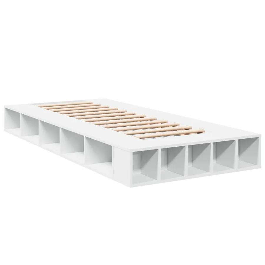 Cadre de lit sans matelas blanc 90x190 cm - 3