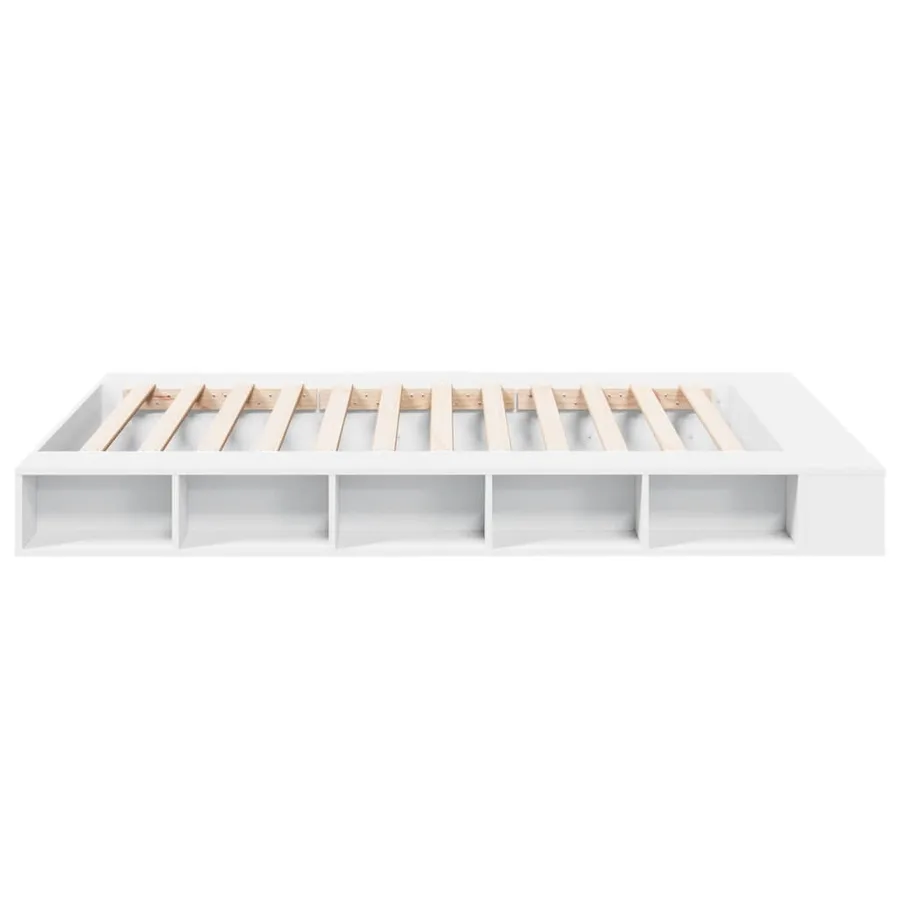 Cadre de lit sans matelas blanc 140x200 cm - 5