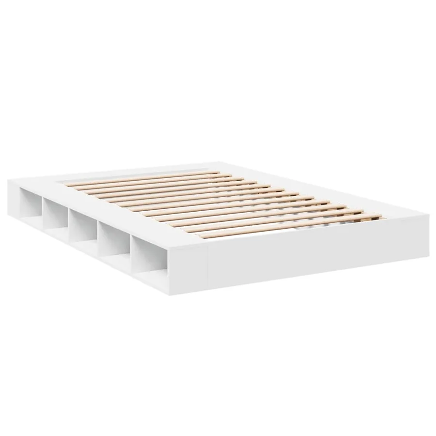 Cadre de lit sans matelas blanc 140x200 cm - 6