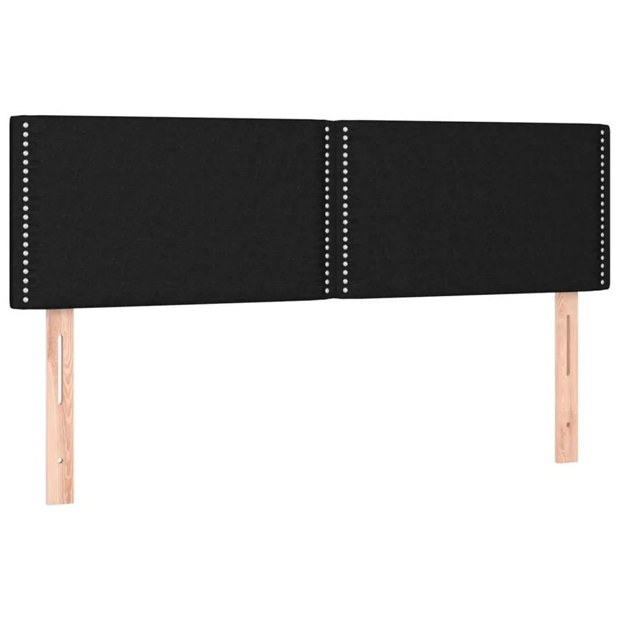 Sommier à lattes de lit avec matelas Noir 140x200 cm Tissu - 6