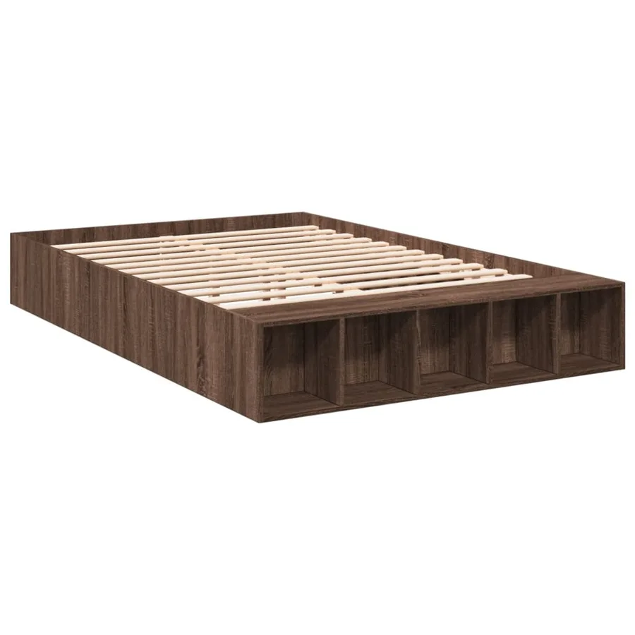 Cadre de lit sans matelas chêne marron 140x200 cm - 3