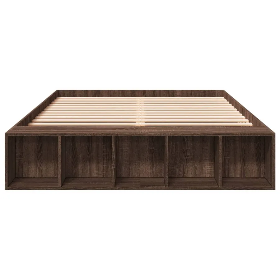 Cadre de lit sans matelas chêne marron 140x200 cm - 4