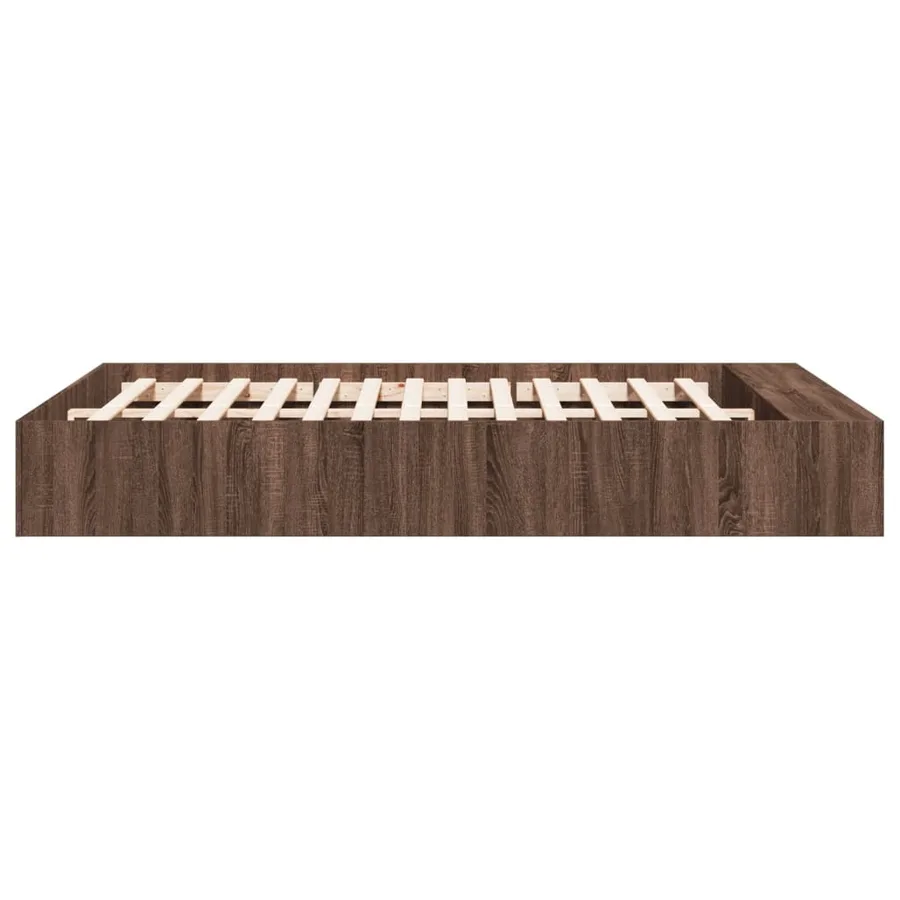 Cadre de lit sans matelas chêne marron 140x200 cm - 5