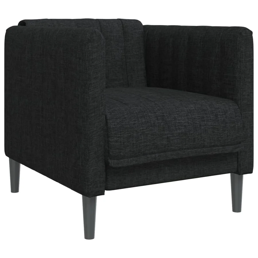 Ensemble de canapés 3 pcs noir tissu - 4