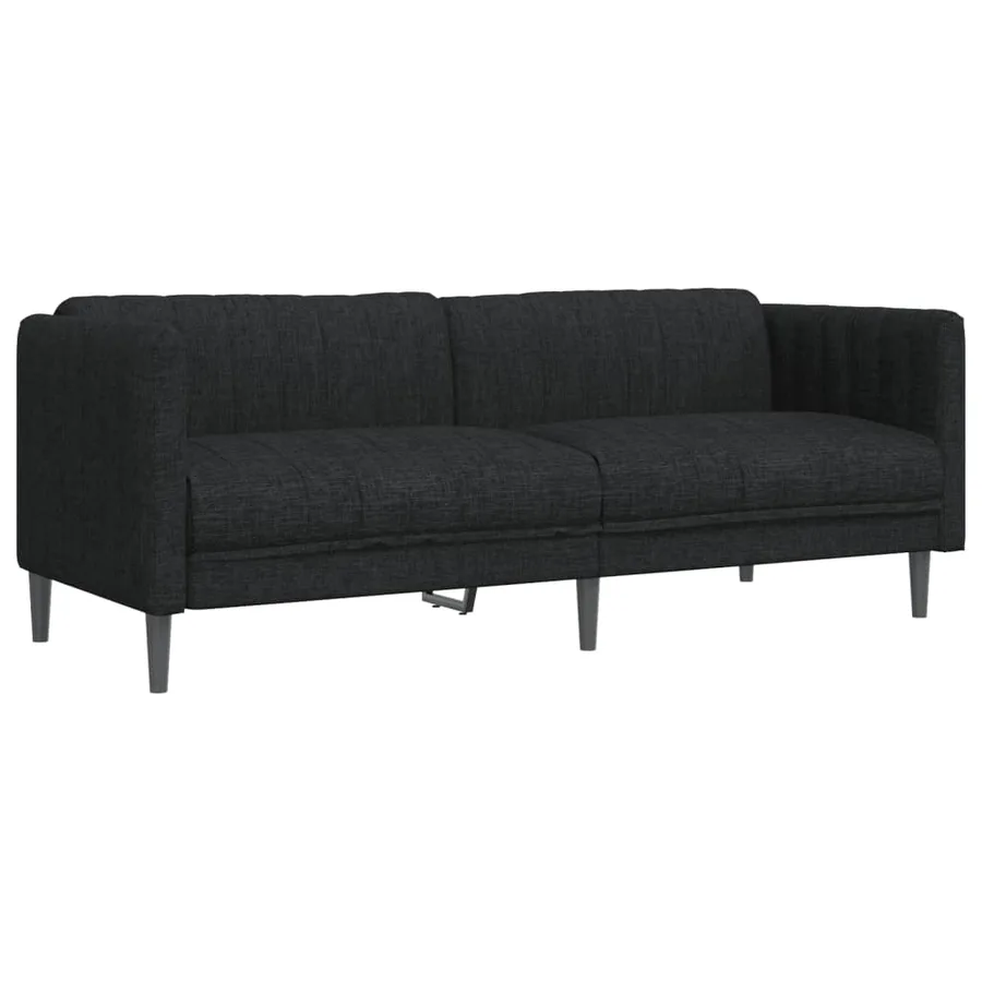 Ensemble de canapés 3 pcs noir tissu - 5