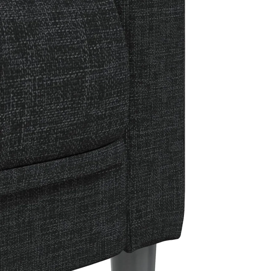 Ensemble de canapés 3 pcs noir tissu - 7