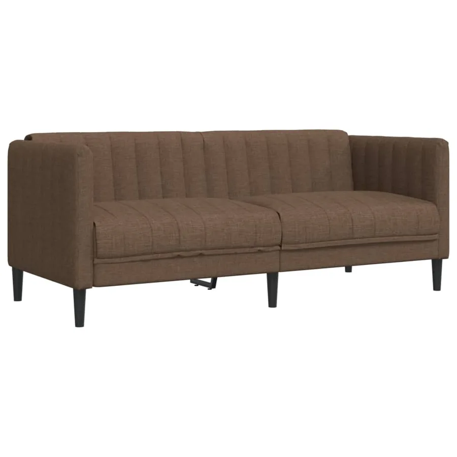 Ensemble de canapés 2 pcs marron tissu - 4