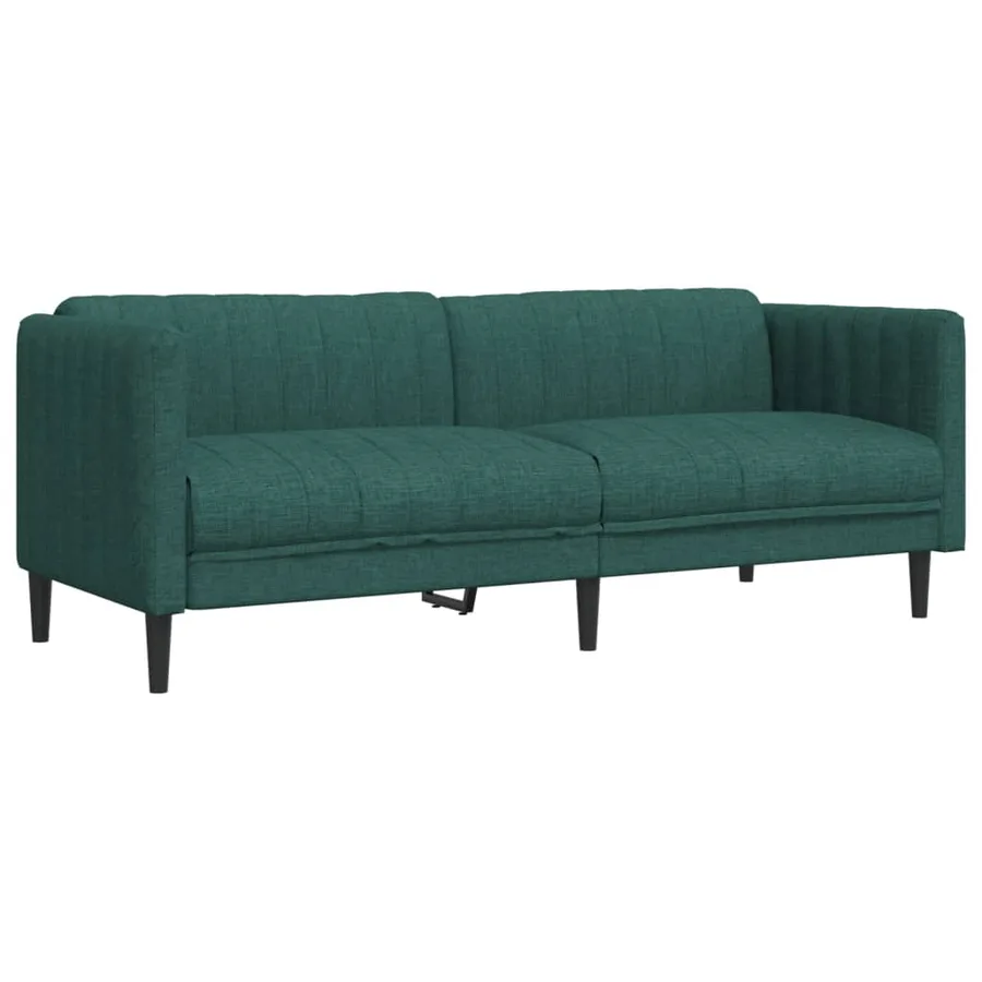 Ensemble de canapés 3 pcs vert foncé tissu - 5