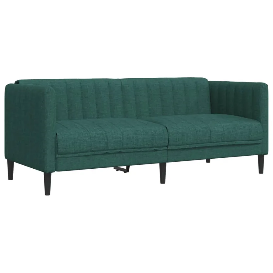 Ensemble de canapés 3 pcs vert foncé tissu - 6