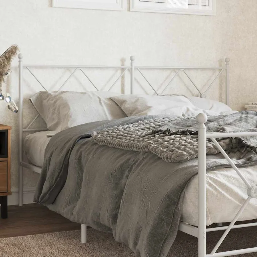 Tête de lit de remplacement métal blanc 160 cm
