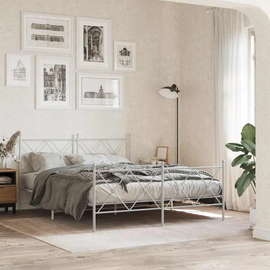 Tête de lit de remplacement métal blanc 160 cm - 3