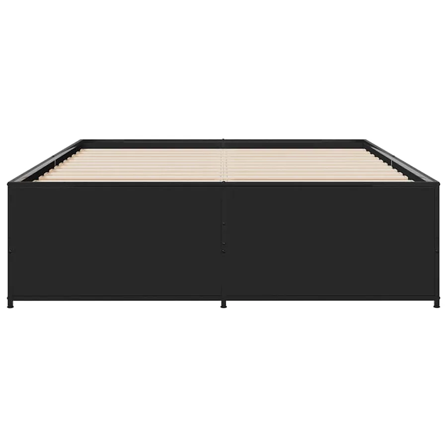 Cadre de lit sans matelas noir 135x190 cm - 4