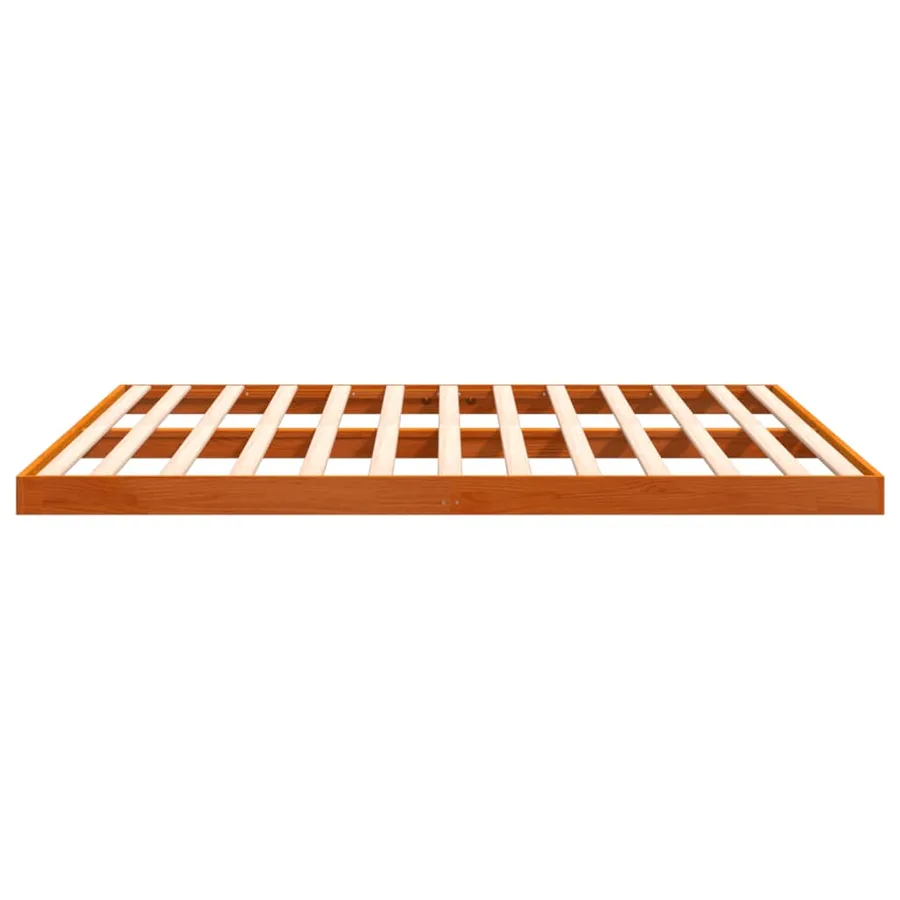Cadre de lit sans matelas cire marron 180x200cm bois pin massif - 6