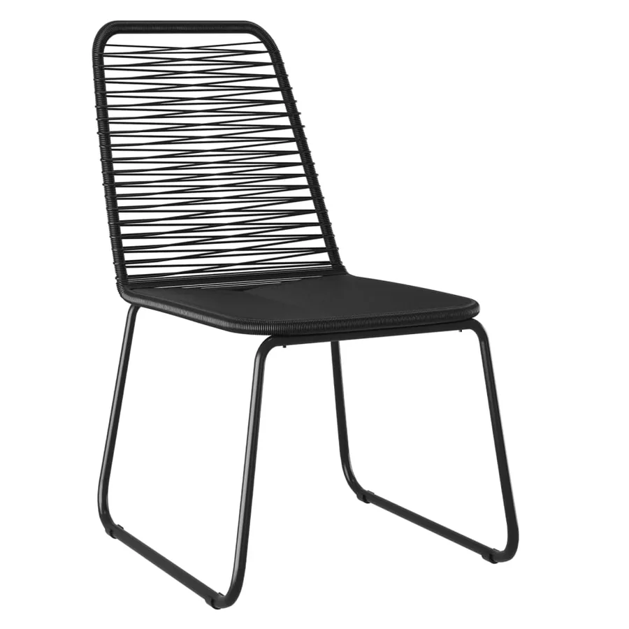 Ensemble à manger de jardin 7 pcs Noir - 5