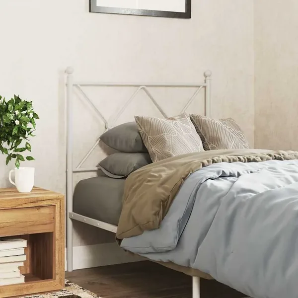 Tête de lit de remplacement métal blanc 80 cm