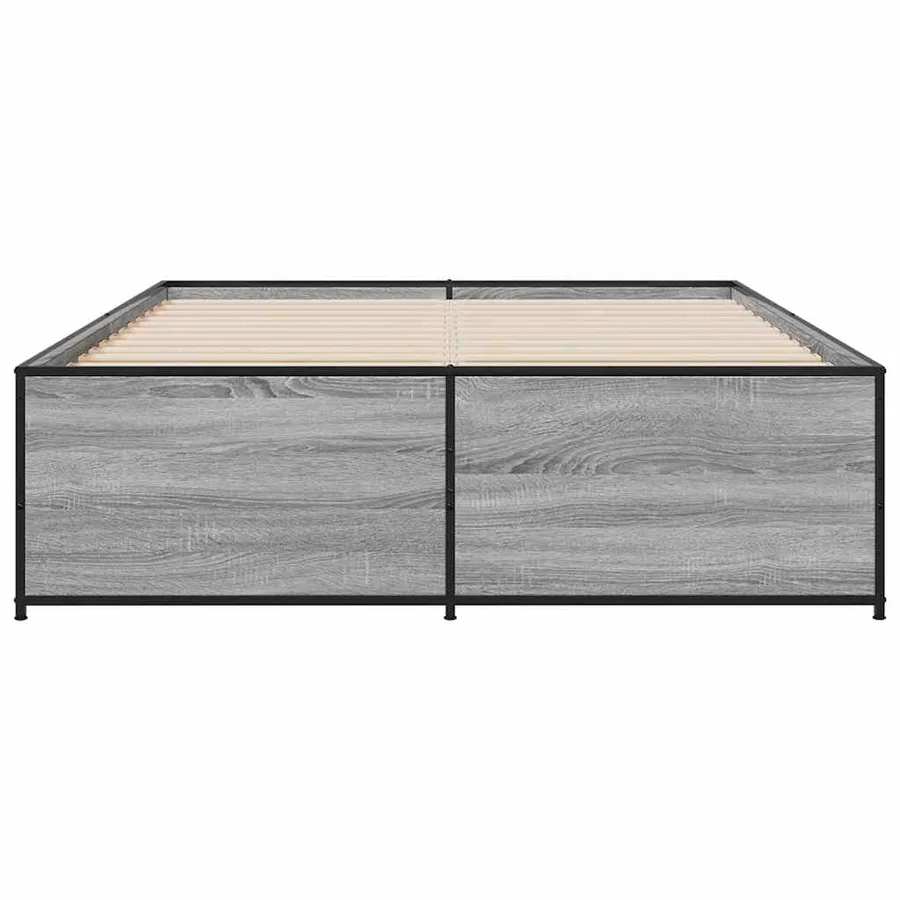 Cadre de lit sans matelas sonoma gris 140x190 cm - 4