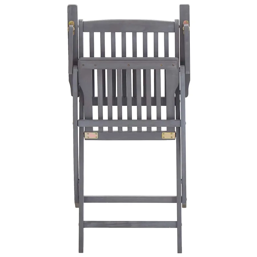 Chaises pliables d'extérieur lot de 4 et coussins Bois d'acacia - 13