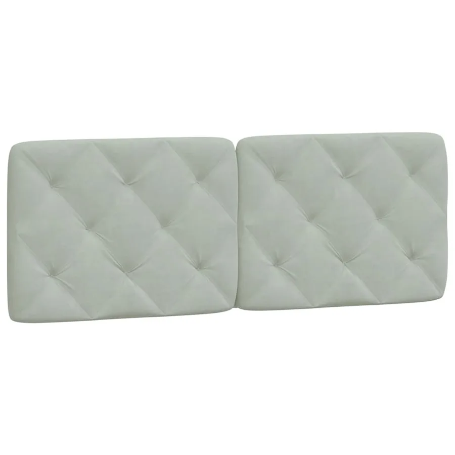 Cadre de lit sans matelas gris clair 120x200 cm velours - 8