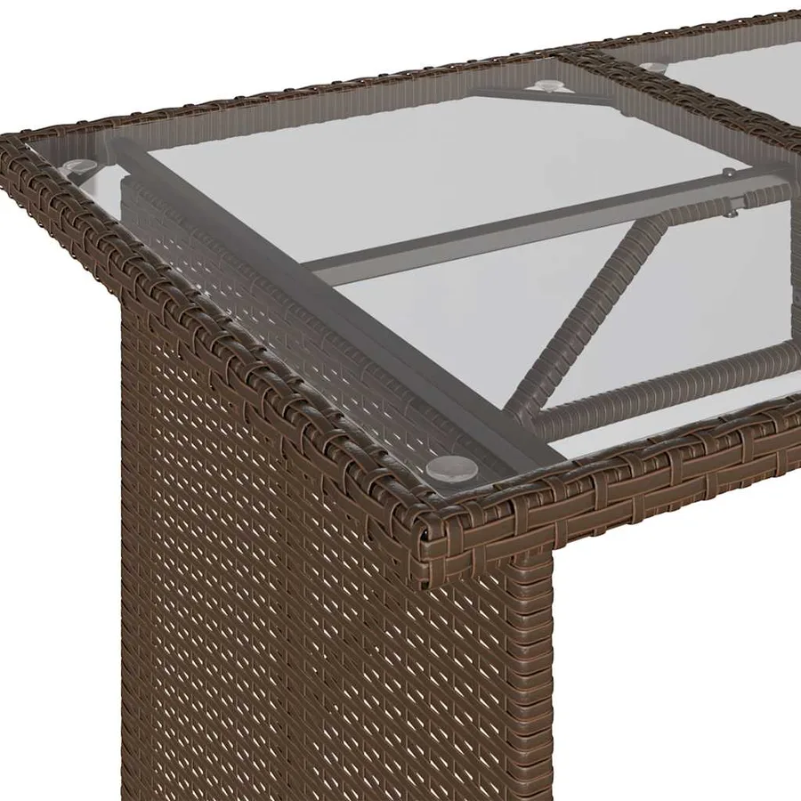 Ensemble à manger de jardin avec coussins 2 pcs marron rotin - 10