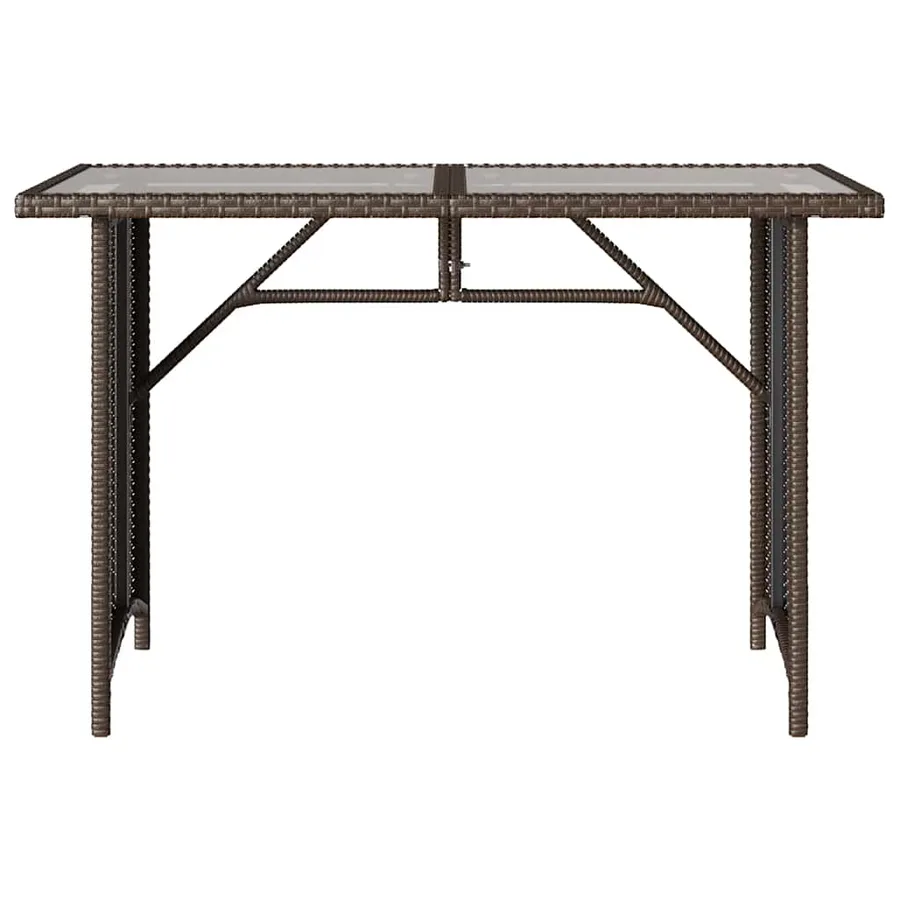 Ensemble à manger de jardin avec coussins 2 pcs marron rotin - 7