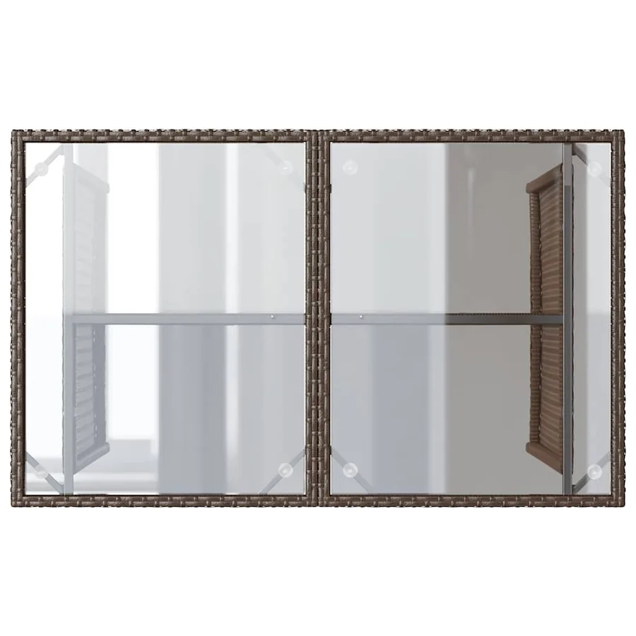 Ensemble à manger de jardin avec coussins 2 pcs marron rotin - 8