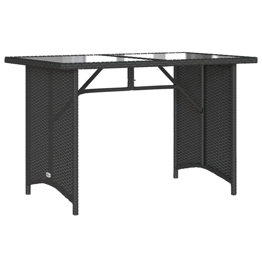 Salon de jardin 6 pcs avec coussins noir résine tressée - 3