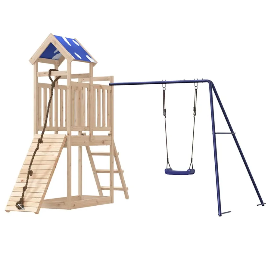 Aire de jeux d'extérieur bois de pin massif - 4