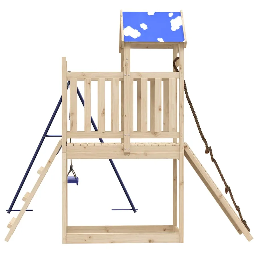 Aire de jeux d'extérieur bois de pin massif - 6