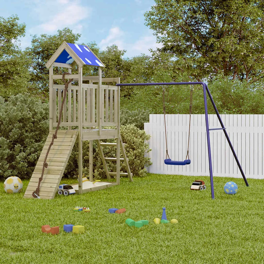 Aire de jeux d'extérieur bois de pin imprégné
