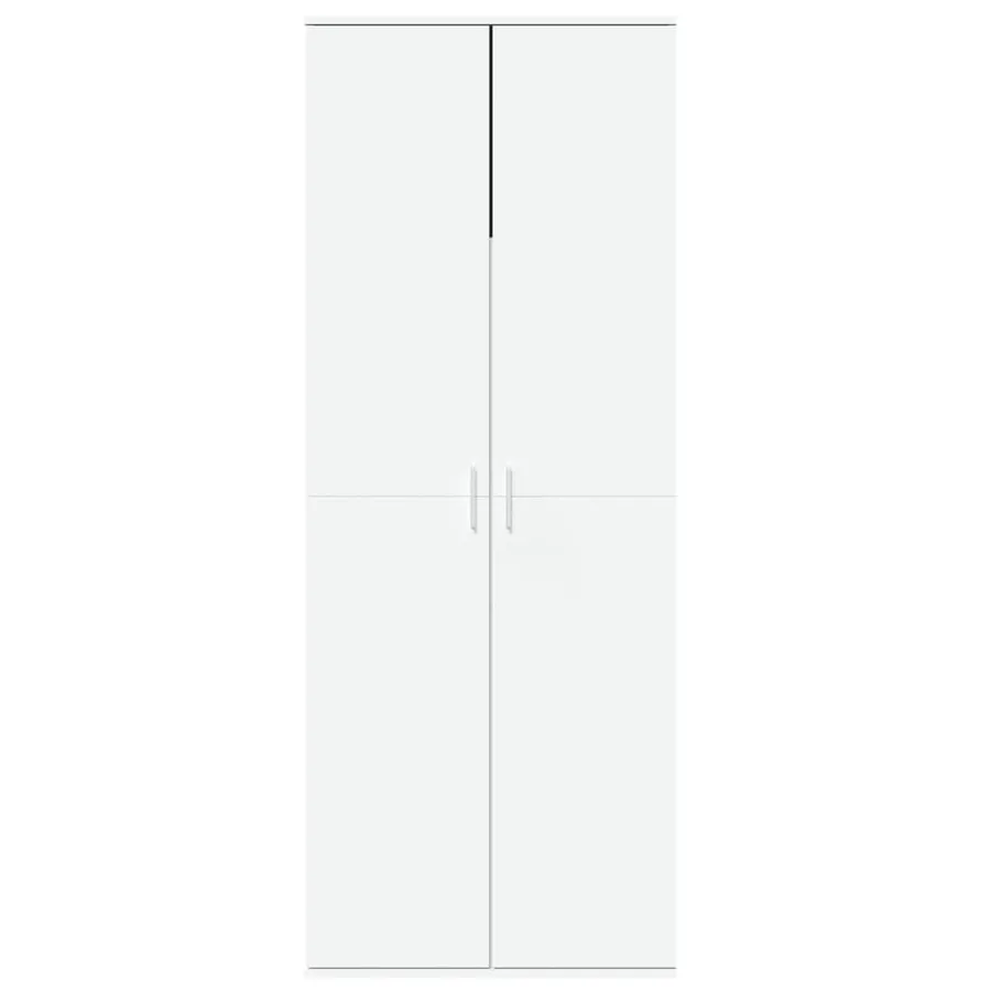 Buffet haut blanc 70x35x180 cm bois d'ingénierie - 3