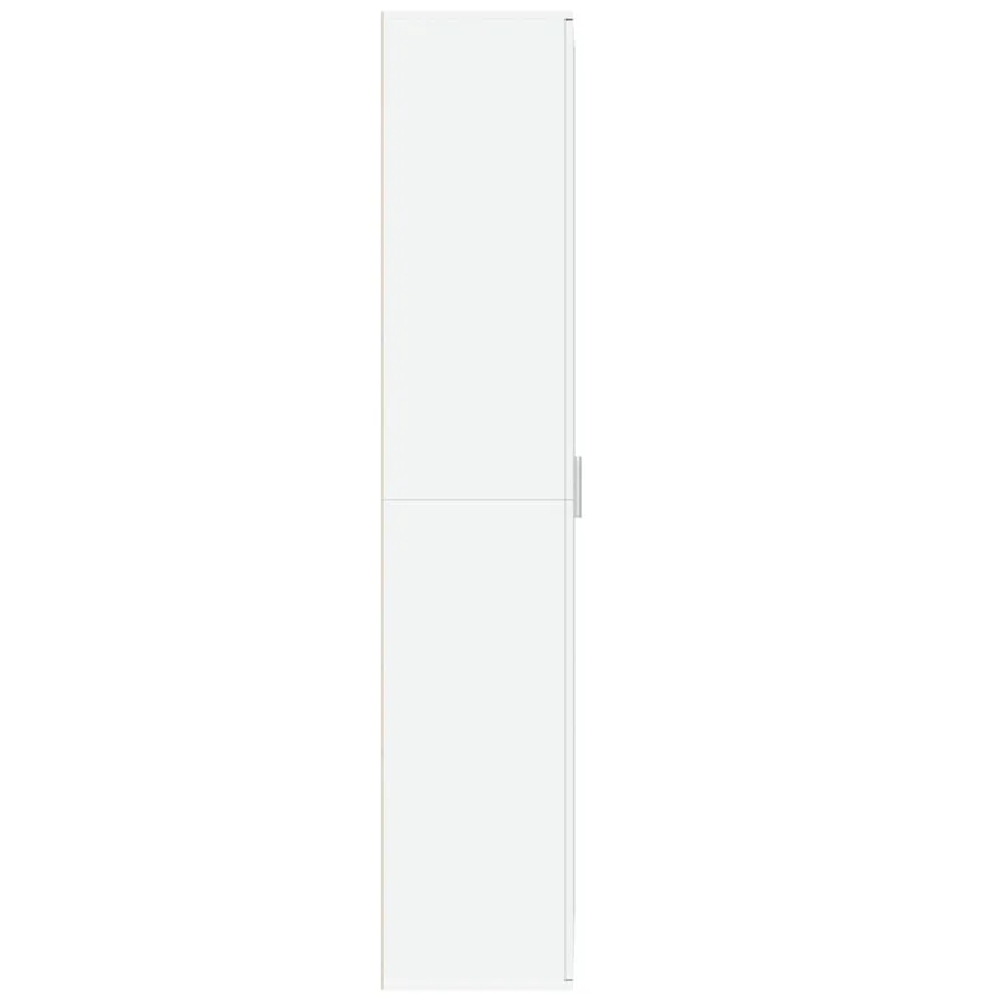 Buffet haut blanc 70x35x180 cm bois d'ingénierie - 4