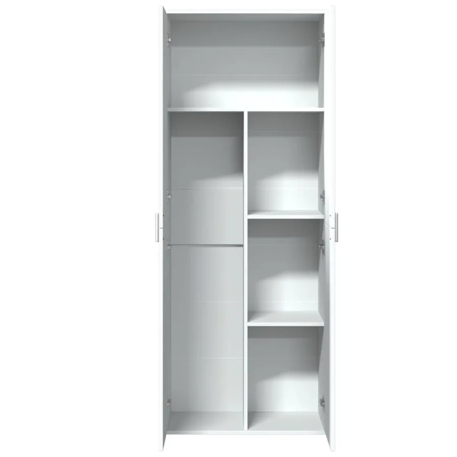 Buffet haut blanc 70x35x180 cm bois d'ingénierie - 7