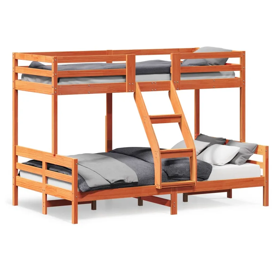 Lit superposé sans matelas 80x200/120x200 cm bois massif - 2