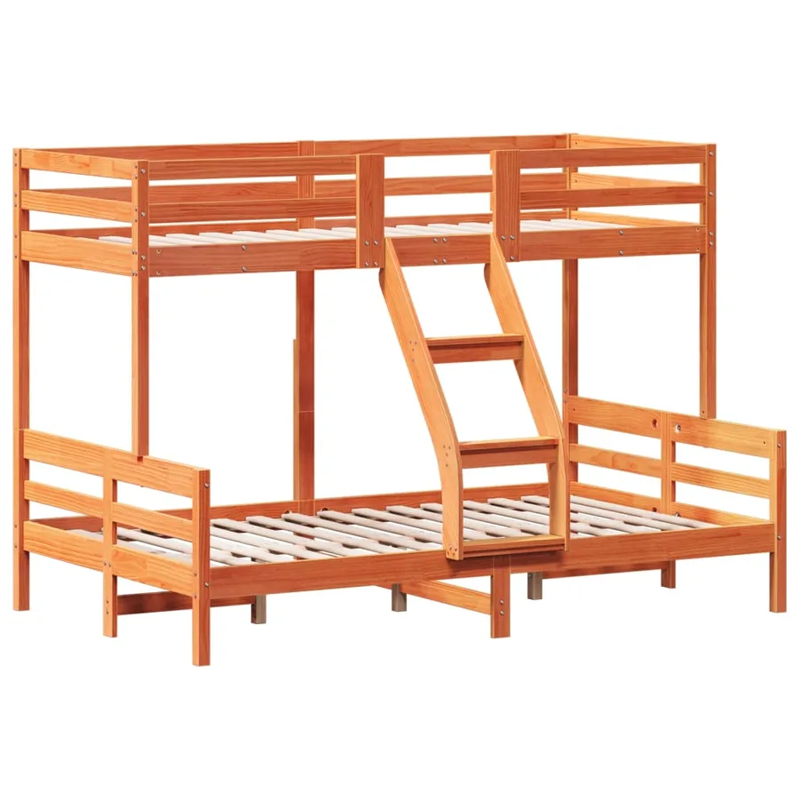 Lit superposé sans matelas 80x200/120x200 cm bois massif - 3