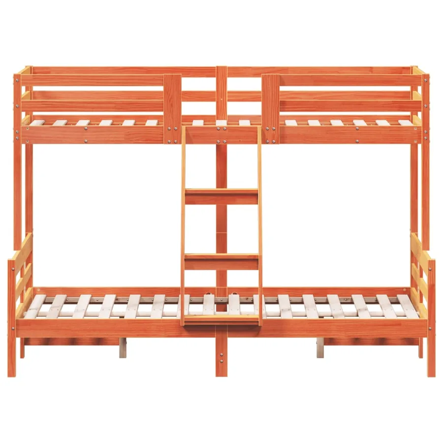 Lit superposé sans matelas 80x200/120x200 cm bois massif - 4