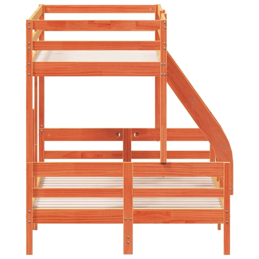 Lit superposé sans matelas 80x200/120x200 cm bois massif - 5