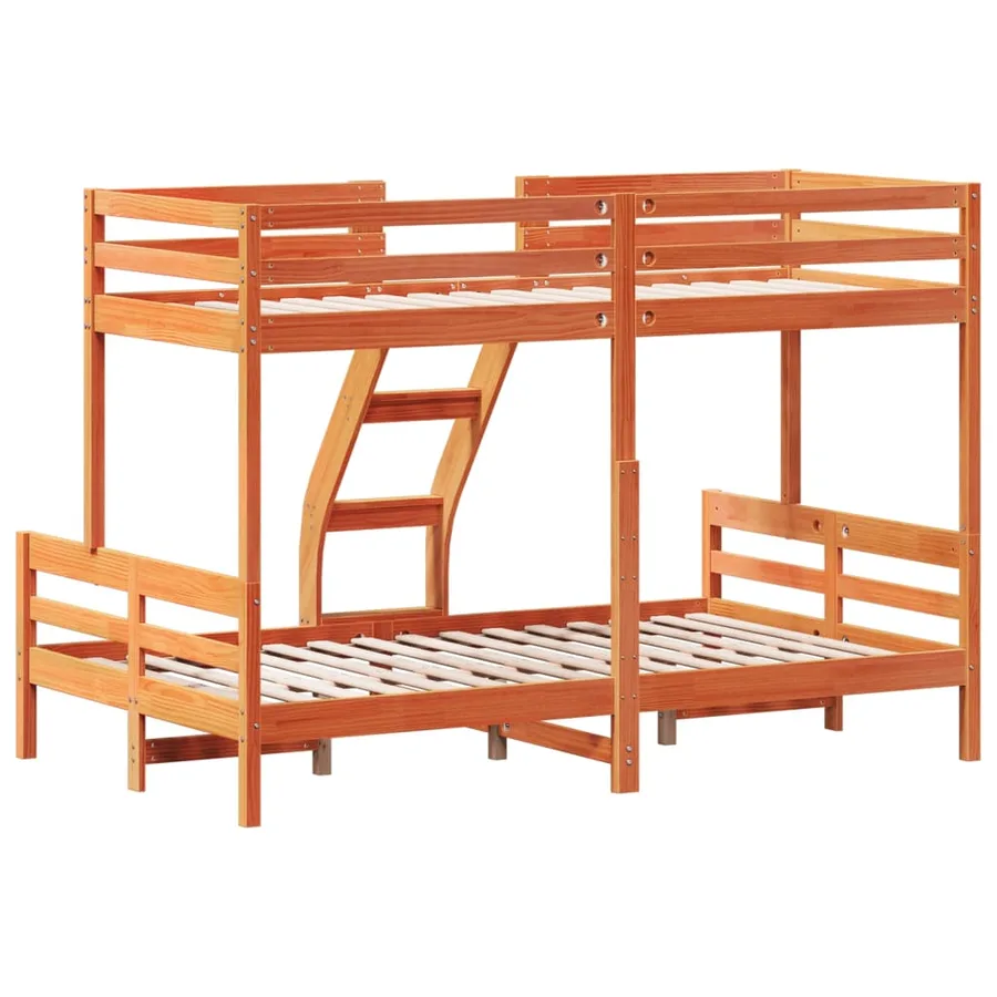 Lit superposé sans matelas 80x200/120x200 cm bois massif - 6