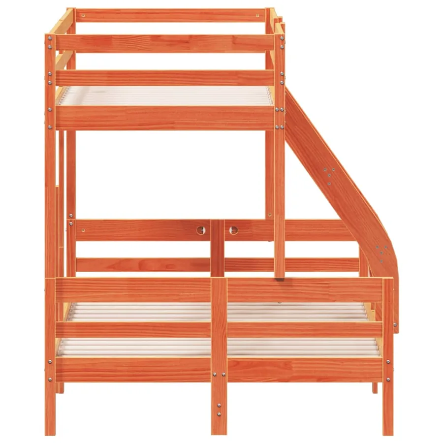 Lit superposé sans matelas 90x200/120x200 cm bois massif - 5