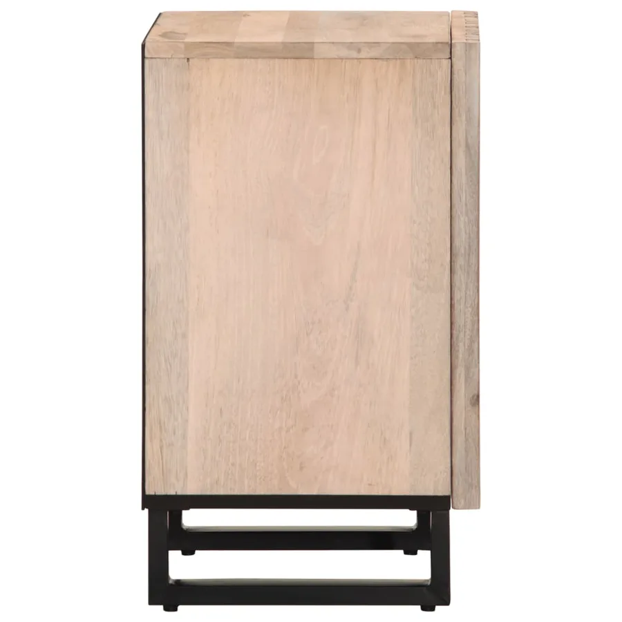 Armoire de salle de bain 38x34x58 cm bois massif de manguier - 3