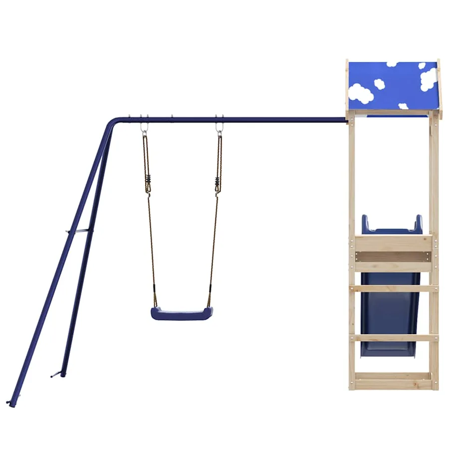 Aire de jeux d'extérieur bois de pin massif - 7