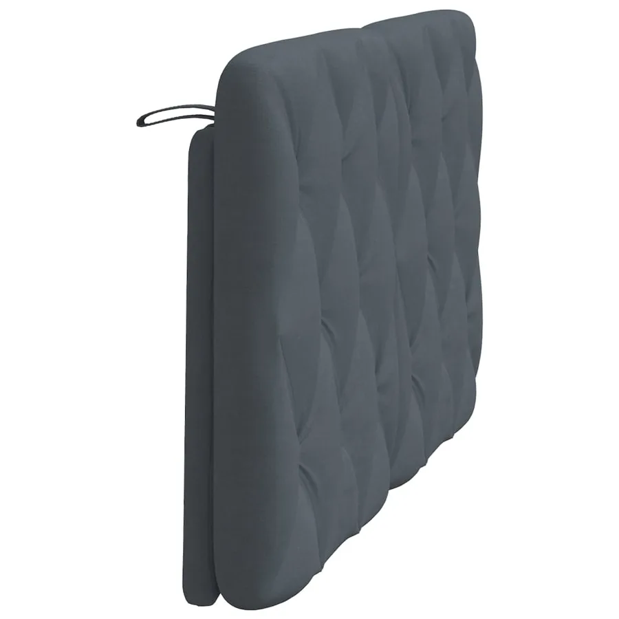Coussin de tête de lit gris foncé 120 cm velours - 6