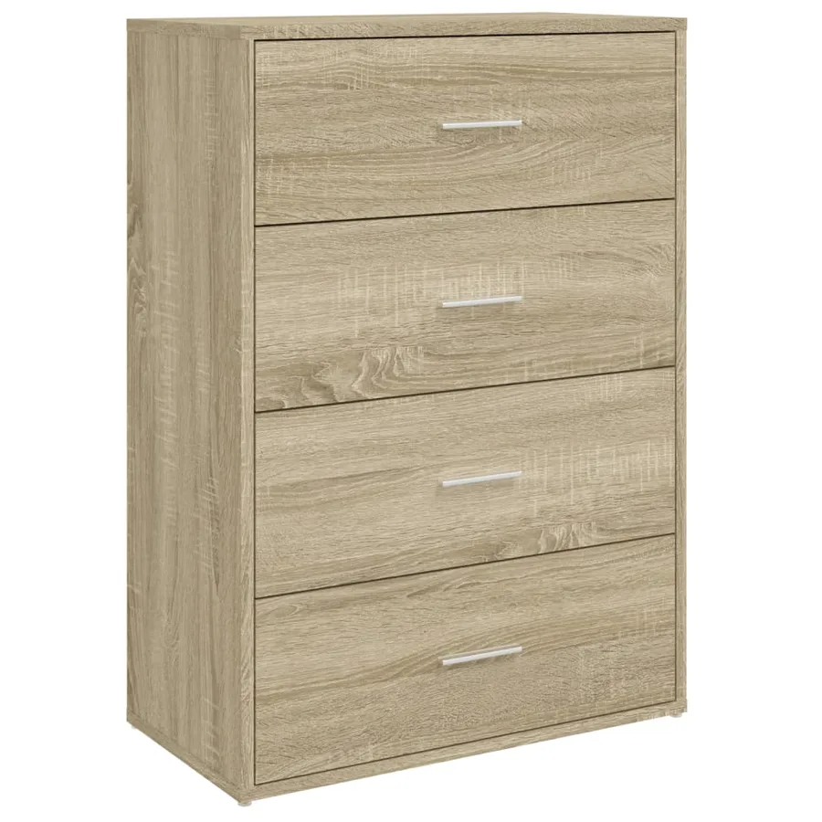 Buffets 2 pcs chêne sonoma 60x31x84 cm bois d'ingénierie - 4
