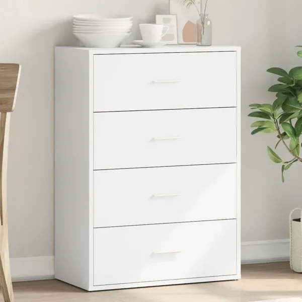 Buffet blanc 60x31x84 cm bois d'ingénierie