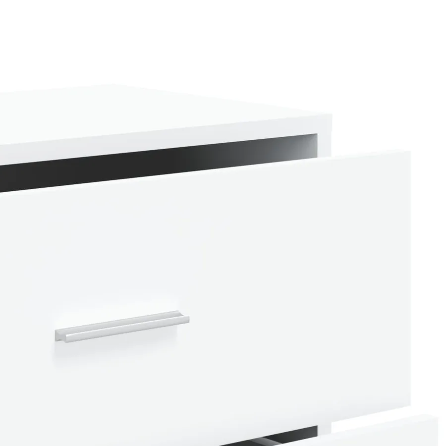 Buffet blanc 60x31x84 cm bois d'ingénierie - 8