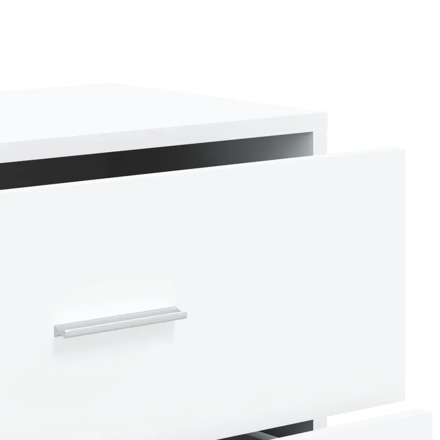 Buffets 2 pcs blanc 60x31x84 cm bois d'ingénierie - 8