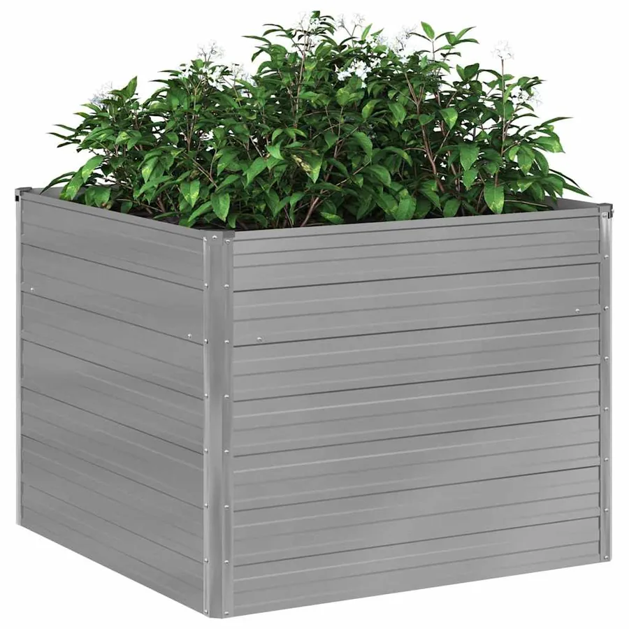 Jardinière 100x100x77 cm Acier galvanisé Gris - 5