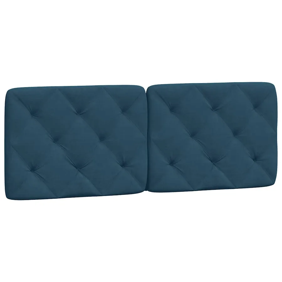 Cadre de lit avec LED sans matelas bleu 140x190 cm velours - 9