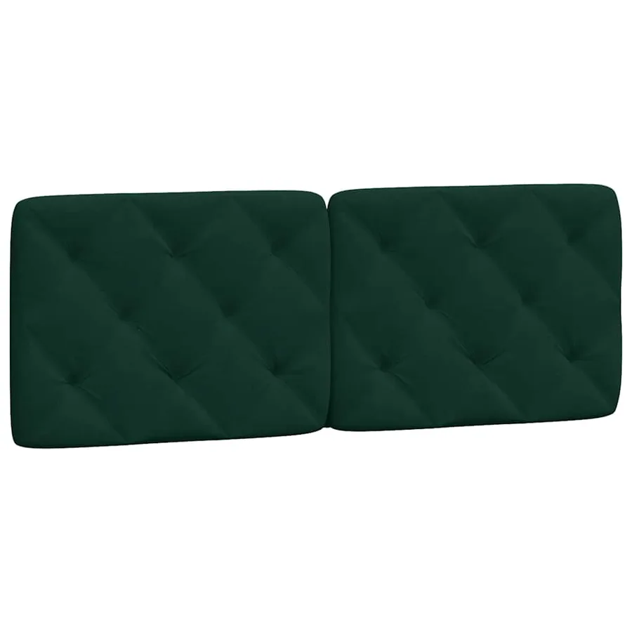 Coussin de tête de lit vert foncé 120 cm velours - 2